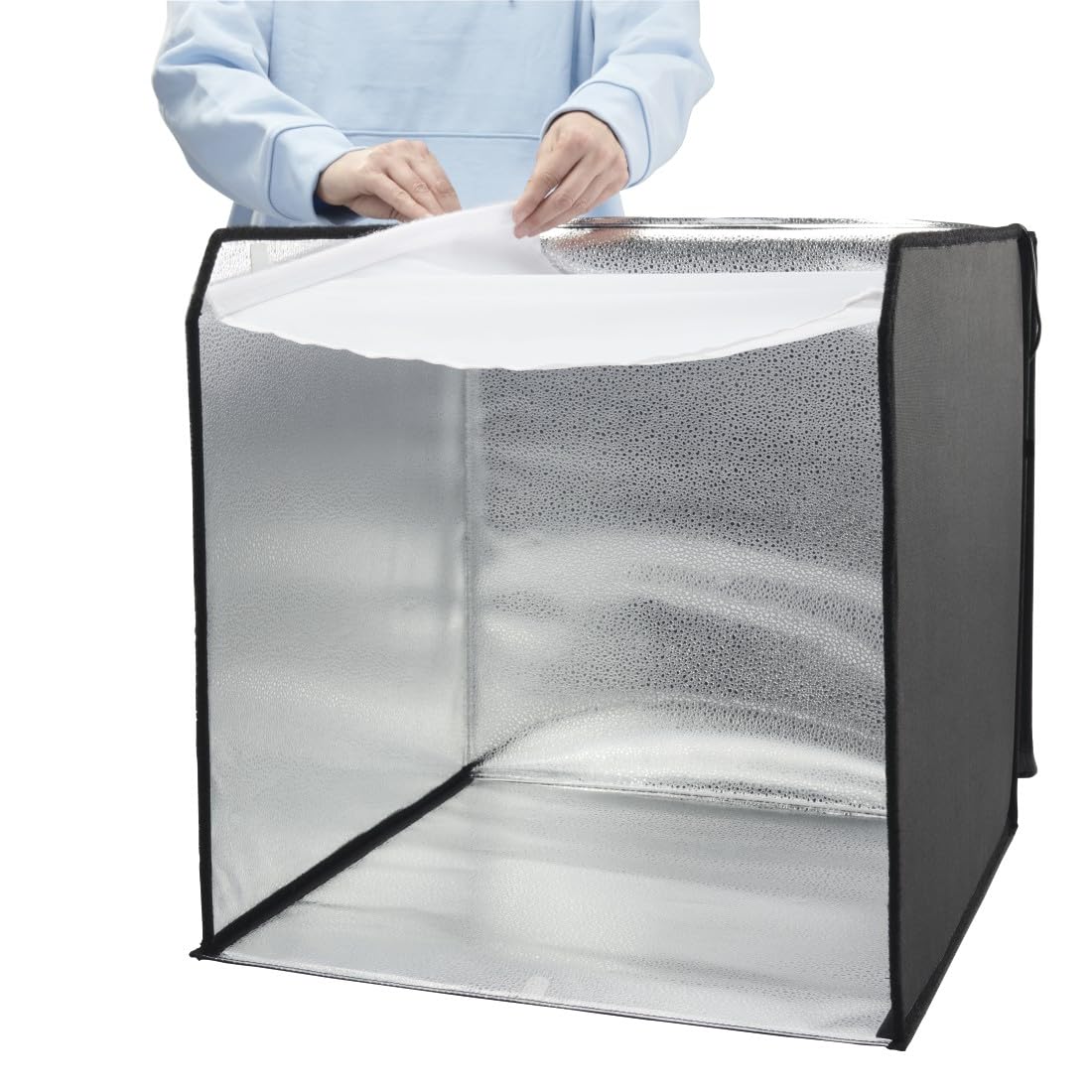 Hama Scatola fotografica, 50 x 50 cm (studio fotografico, mini studio fotografico, scatola luminosa, scatola luminosa, scatola leggera, mini scatola bianca, verde, tenda luminosa, per fotografia di