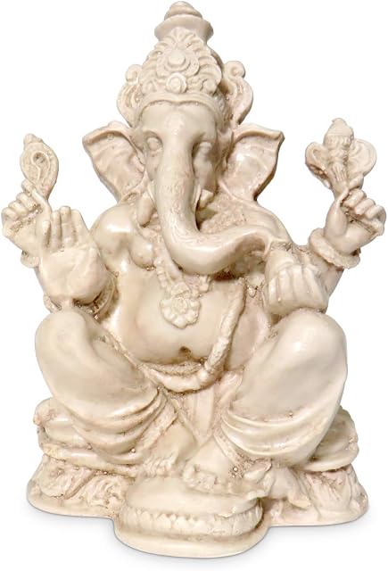 Purity Style Handcrafted Resin Ganesha Statue, Decorative Ornament