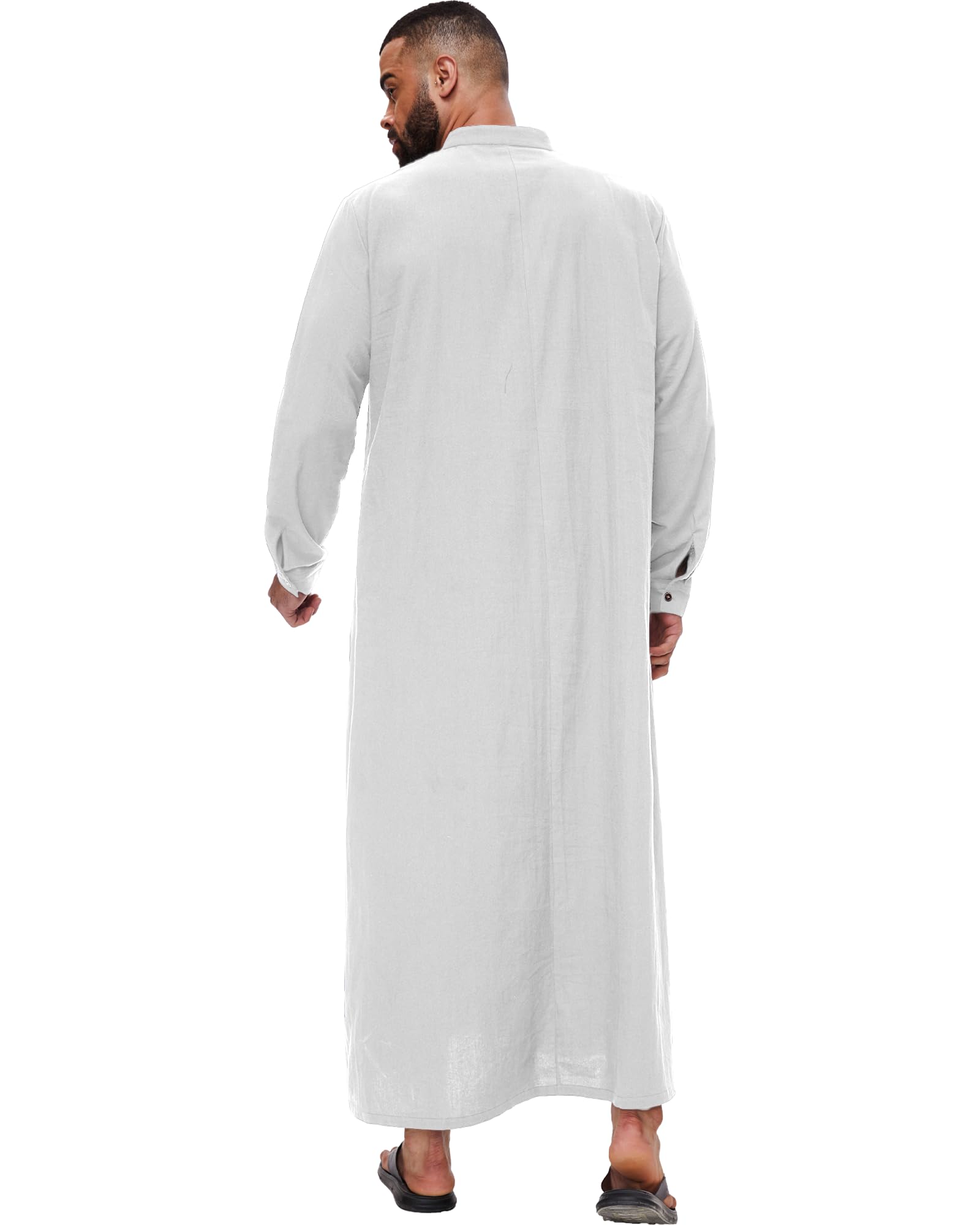 YAOHUOLE Djellaba Homme Musulman Caftan Homme Coton Grande Taille Homme Kaftan Thobe