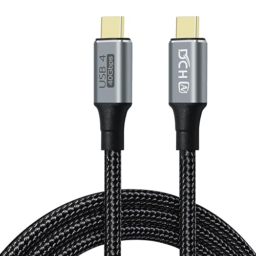Miniatura 1 de DCHAV Cable USB 4 de 4 pies USB C a USB C 8K HD Display Video 40 Gbps Transferencia de datos de 100 W Cable de carga rápida USB4 tipo C a tipo C