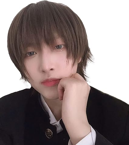 Amazon ウィッグ かつら メンズ ショート 自然 男装 黒 フルウィッグ 原宿 人気 イケメン ファッション ゆるふわ 耐熱 変装 男女兼用 ネット 櫛付き ブラウン ウィッグ 通販