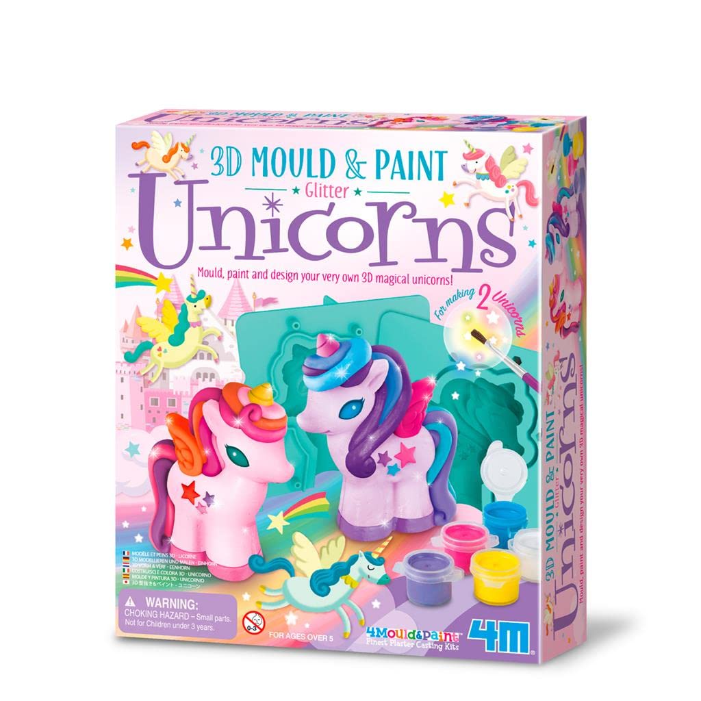 4M 4M, Mould & Paint-3D Glitter Unicorn