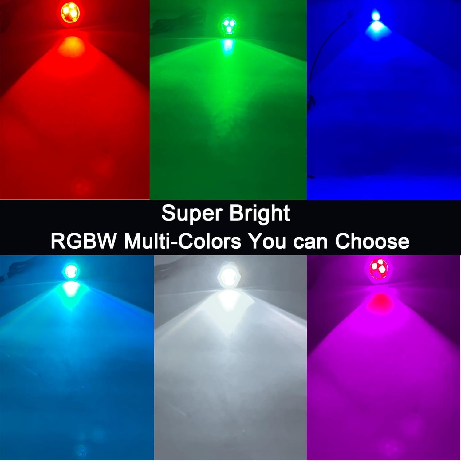 2Pcs RGBW Standard 1/2" NPT Boat Drain Plug Light with APP RF Remote Control,Underwater LED Boat Light,40W 4100LM IP68 Waterproof Smart Cooling System for Yachts,Kayaks,Docks