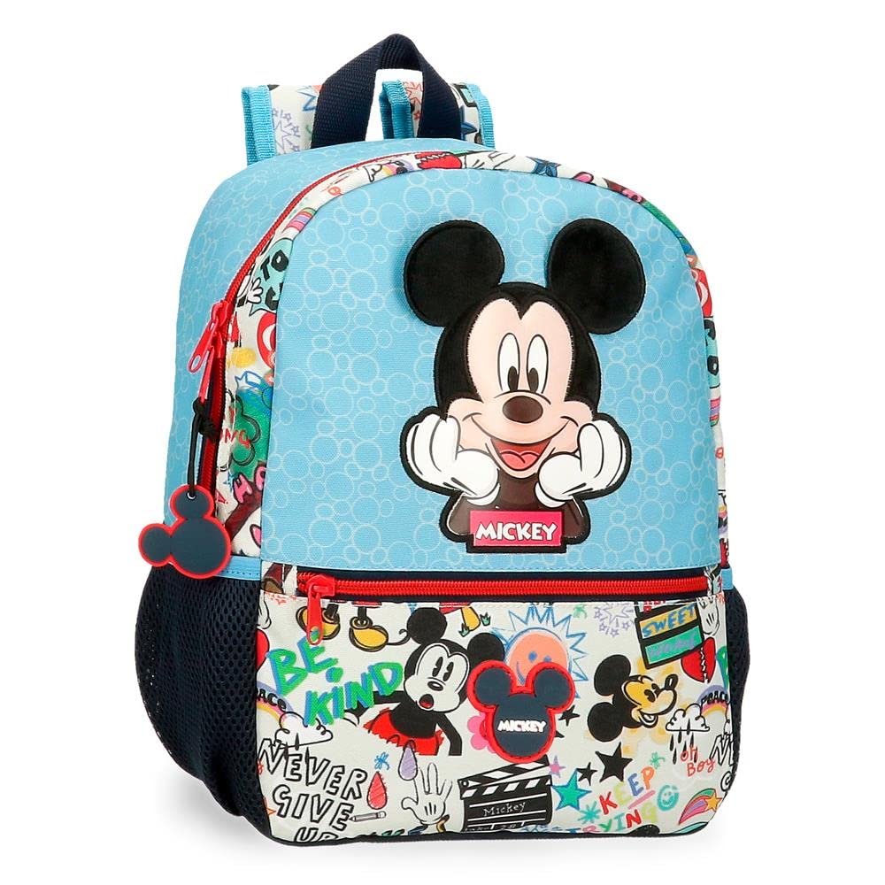 Disney Mickey Be Cool Mochila Escolar Azul 25x32x12 cms Poliéster 9,6L