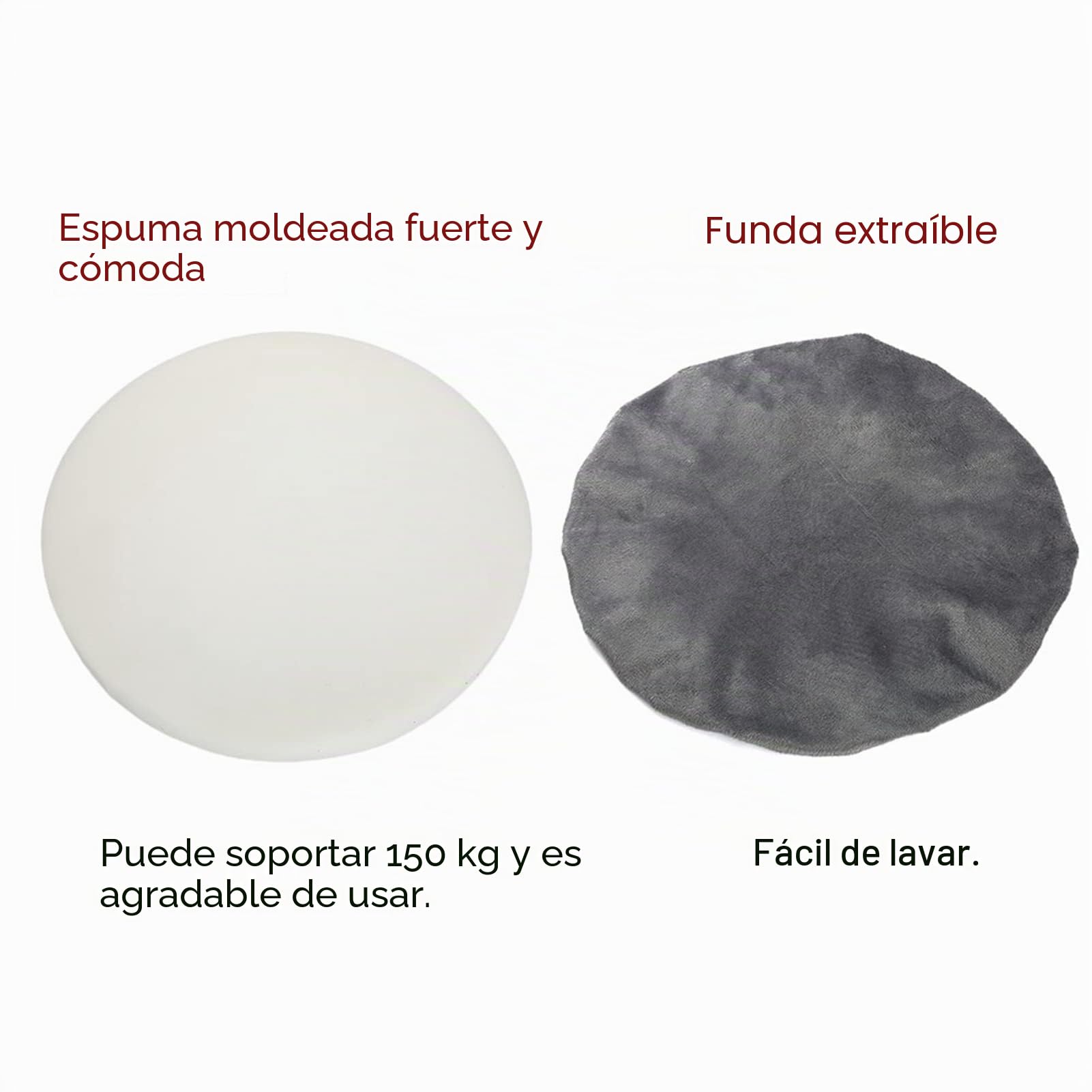 Almohada giratoria para Asiento de Coche, cojín de Esponja Giratorio, cojín para Silla Giratorio, cómodo, Antideslizante, para aliviar el Dolor, cojín Giratorio para Coche, Asiento Antideslizante,