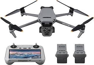 DJI Mavic 3 Pro Fly More Combo with DJI RC (screen remote controller), Flagship Triple-Camera Drone with 4/3 CMOS Hasselblad Camera, 15km Video Transmission, three Batteries, Charging Hub, and more