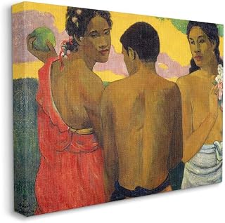 Stupell Industries Sunset Portraits Native Figures Classic Painting, Design by Paul Gauguin Wall Art, 24 x 30, Canvas