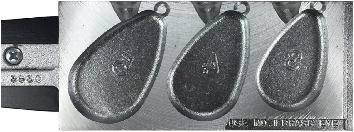 Do It Mold No Roll Sinker with Wire Eyes Size 3, 4 and 5 oz. Do it Mold 3530 Cavities 3 Total