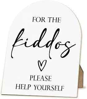 Wedding Decor, Wedding Reception Decorations, For The Kiddos Wood Arch Sign Decorative Signage,WeddingAccessories for Reception, WeddingSign with Stand for WeddingReception Decor, 8x10 Inch