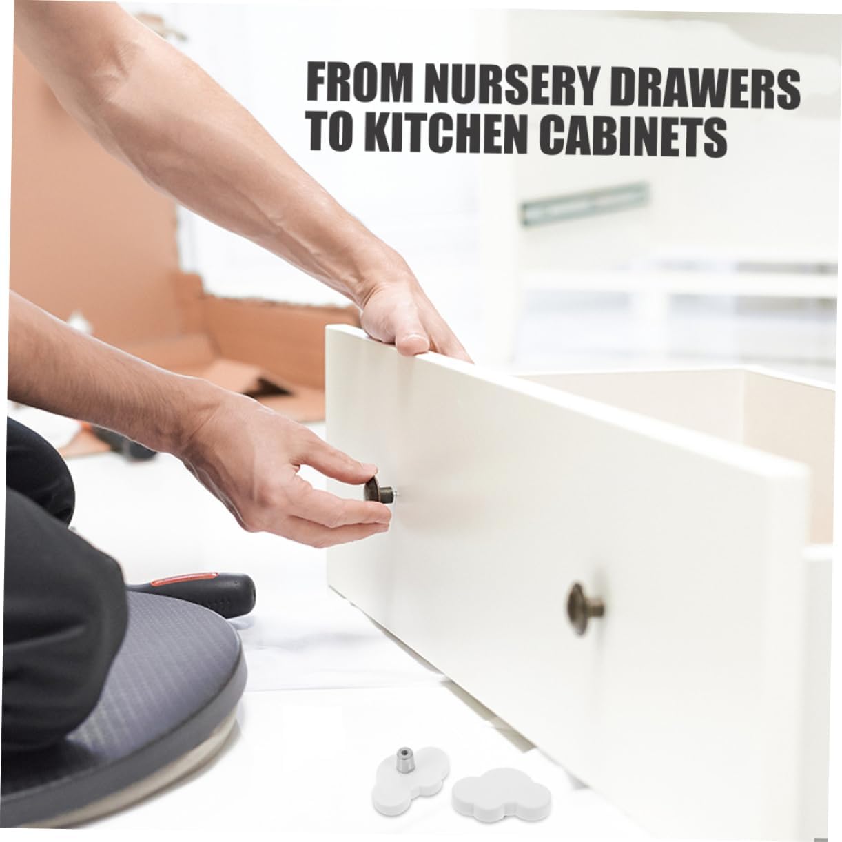 MERRYHAPY 6pcs Cartoon Drawer Handles Soft Rubber Cabinet Knobs for Kids Rooms Cute Dresser Pulls Modern Decorative Drawer Pulls for Nursery and Kitchen