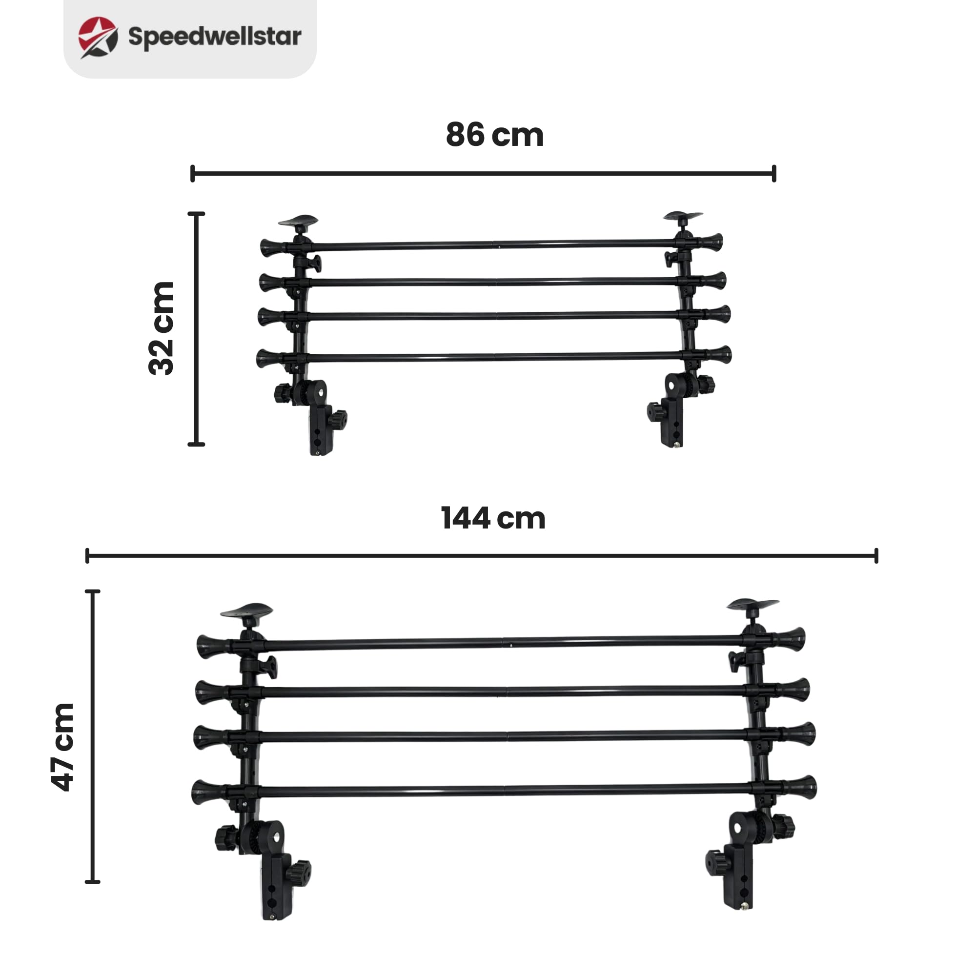 Speedwellstar Griglia Divisoria Cane Bagagliaio Auto Universale Regolabile – Barriera in Metallo Robusta con Fissaggio Poggiatesta – Extra Robusta