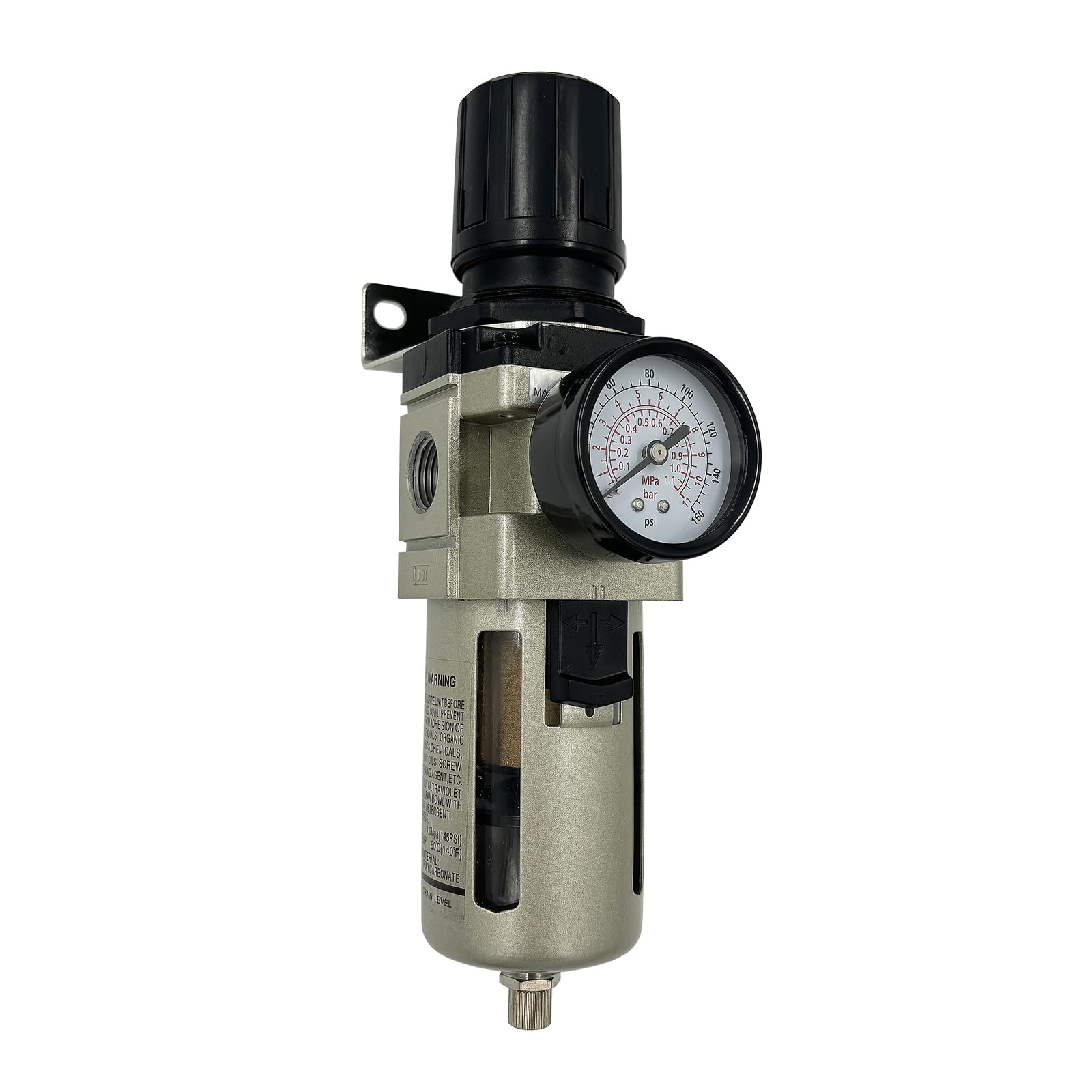 Primefit FR1203G Combo de regulador de filtro de aire de 1/2 pulgada con manómetro