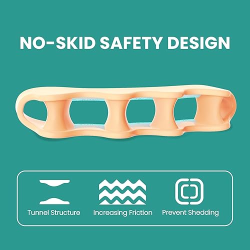 Miniatura 4 de Welnove Separadores de dedos de los pies, corrector de juanetes, espaciadores de dedos para hombres y mujeres para corregir juanetes y aliviar el