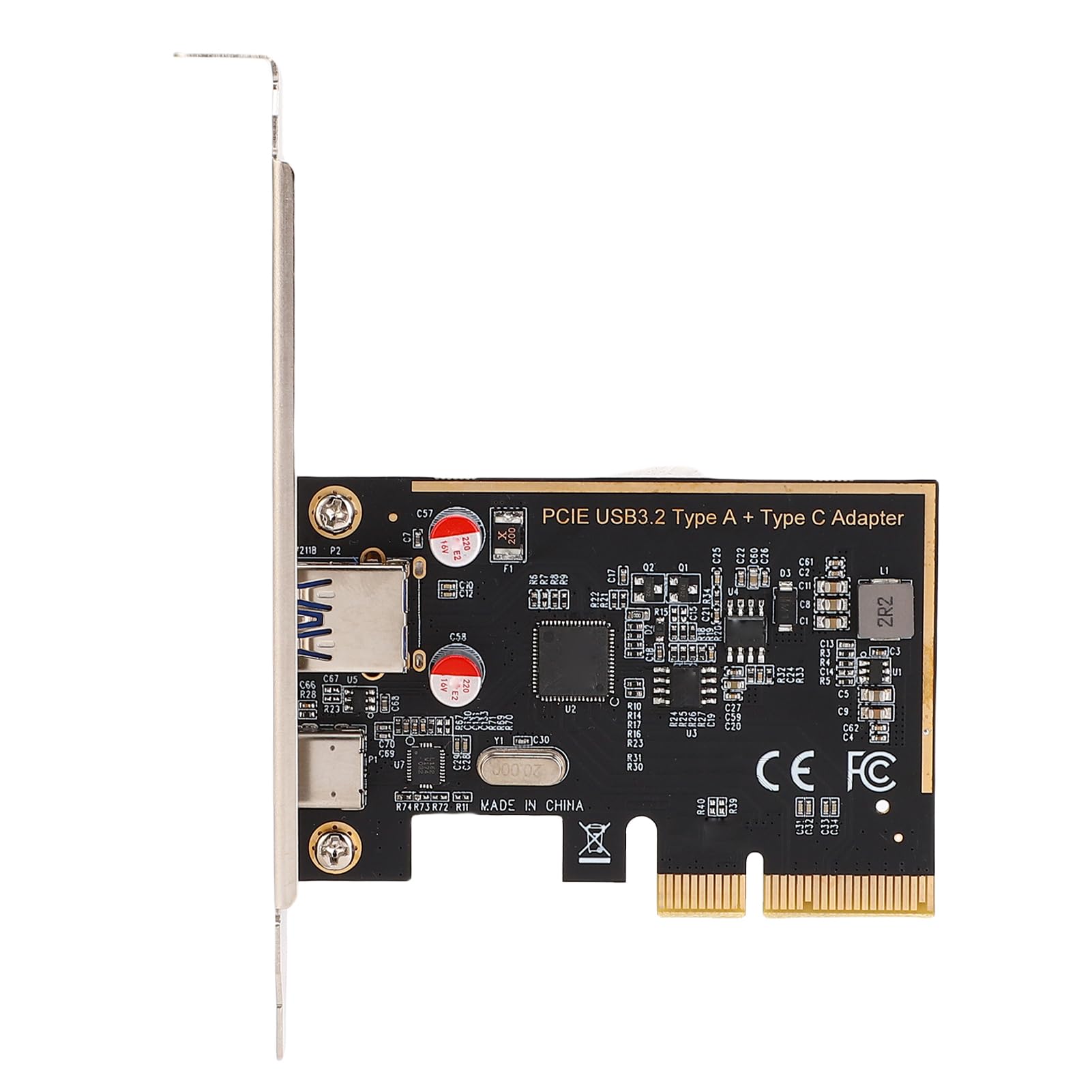 OPPWONG PCIe to USB 3.1 Expansion Card, High Speed 10Gbps Data Transfer Card with ASM1142 Chip, USB 3.0 and Type C .1 Interfaces Expansion, Compatible with OS X, for Desktop Computer