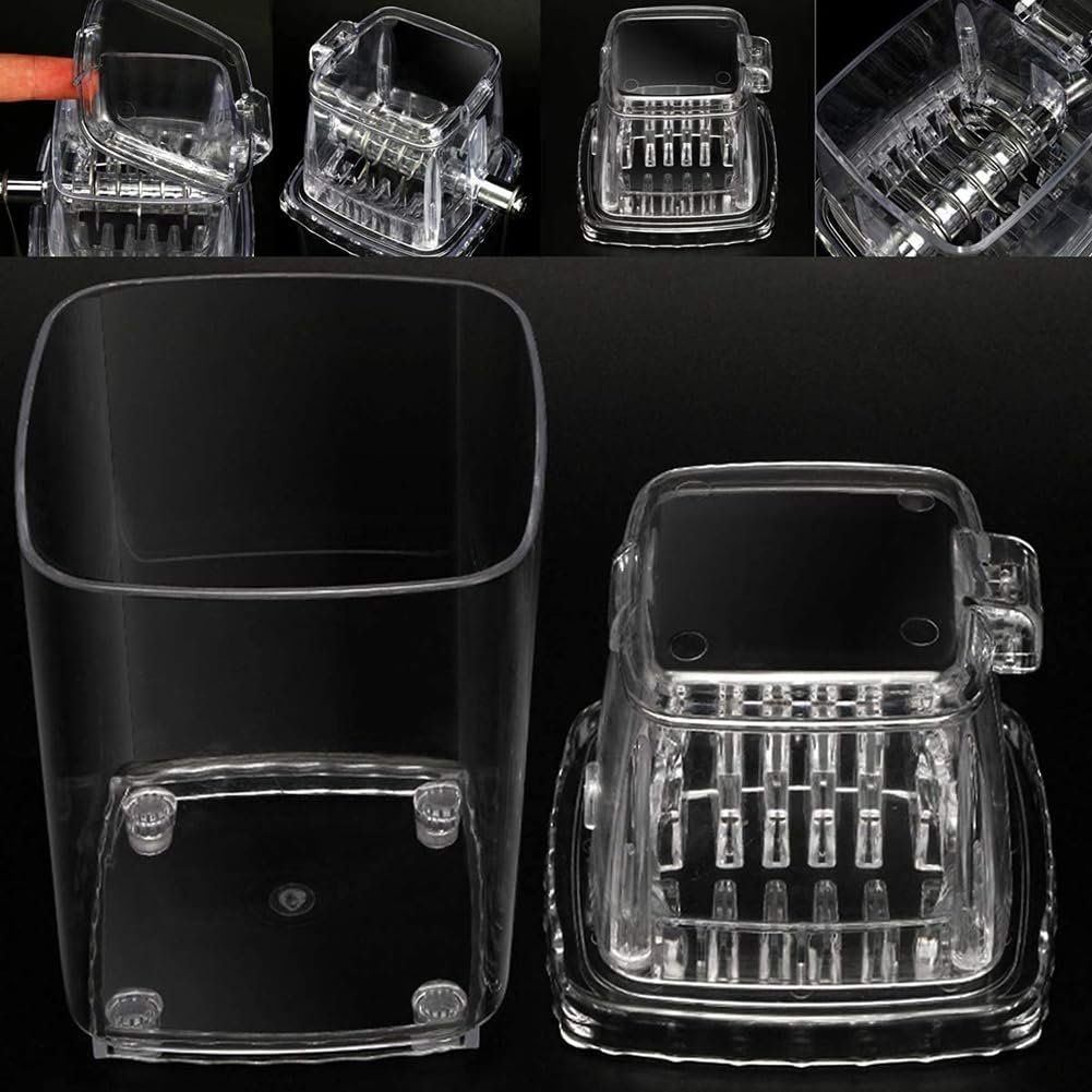 momend Trituradora de Hielo Trituradora de Hielo Giratoria Manual Cócteles Máquina de Granizado Máquina Trituradora de Hielo para Batidos Triturados en Cubitos de Hielo Hogar A