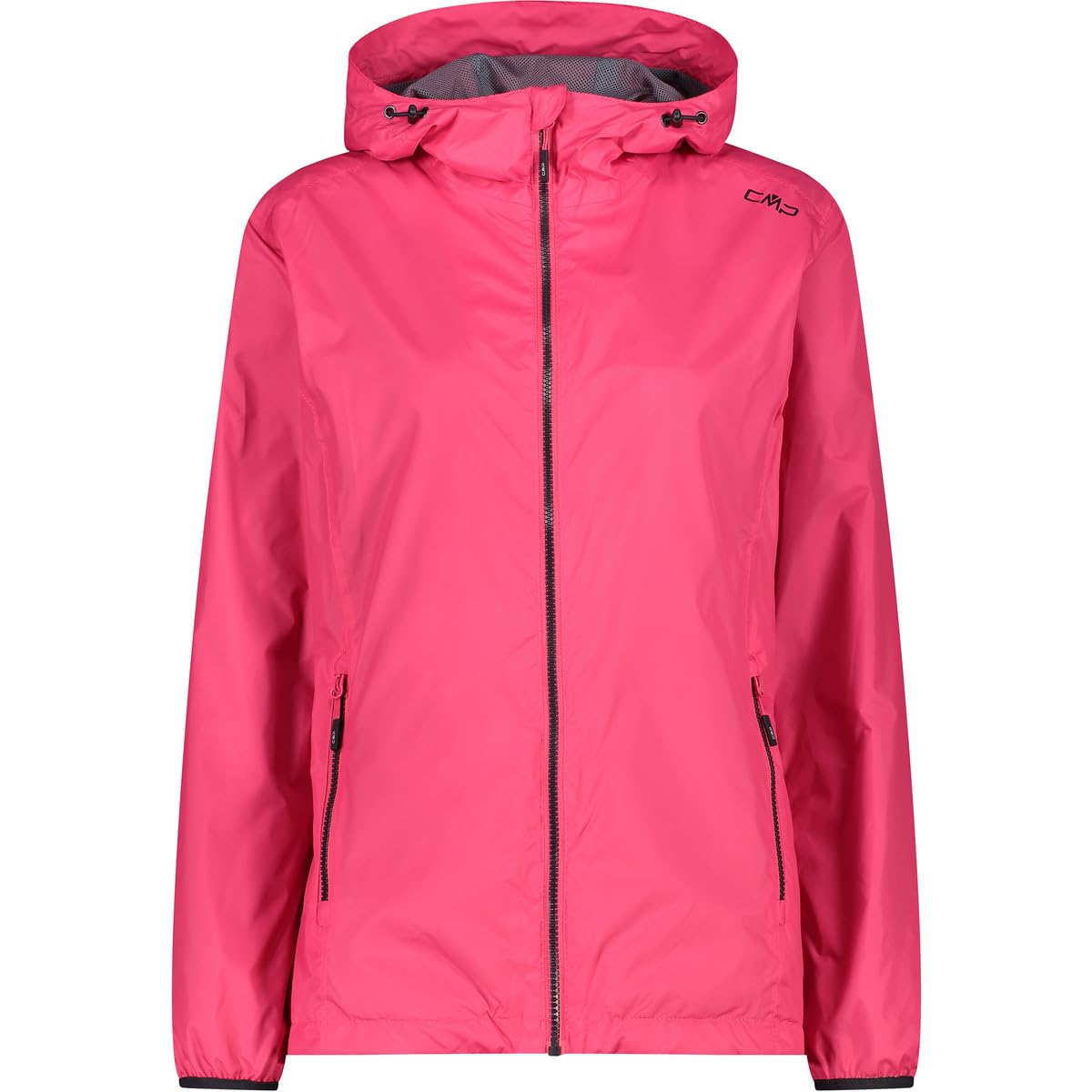 CMP - Woman Jacket Rain Fix Hood, Strawberry, M
