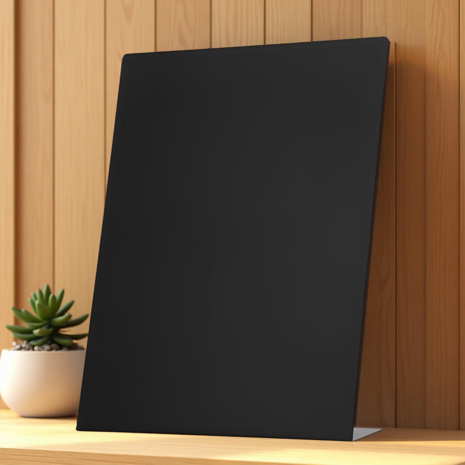 Lavagna per appunti da tavolo con forte forza adesiva, in metallo, 27,9 x 21,6 x 6,1 cm, lavagna per appunti, espositore per appunti, cavalletto a forma di L
