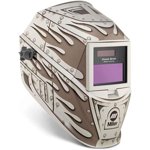 Miller Classic Series Welding Helmet, ClearLight™, Shade 8-13, Metalworks | TIG/MIG; variable shade 8-13; HD optics; comfortable headgear