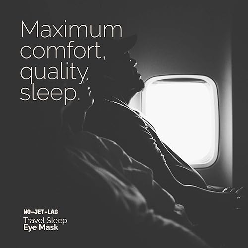 Miniatura 4 de Máscara de ojos de viaje cómoda sin jet Lag con correas ajustables acolchada suave azul marino esencial de viaje bloquea la luz mejora la calidad