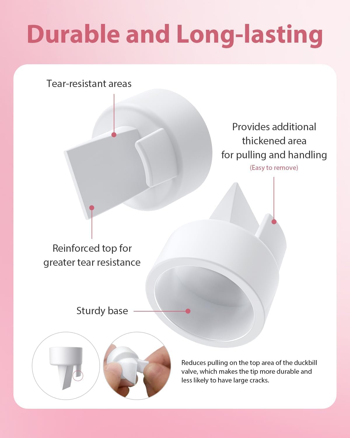 28MM Flange and Duckbill Valve Set Compatible with Spectra S1 S2 9 Plus, Wide Mouth Breast Pump Replacement Parts - Image 2