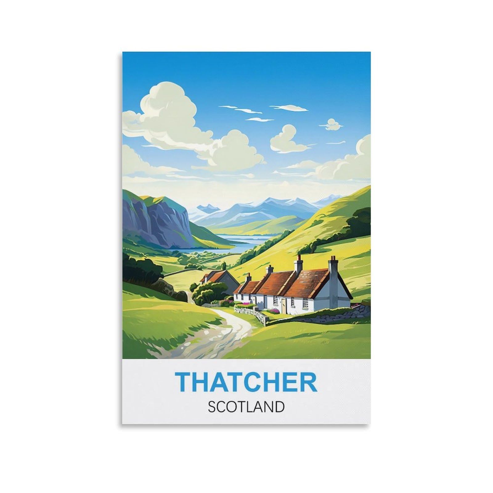 EZMLFA Diamond Painting Kits for Adults,Thatcher Scotland DIY Crystal Embroidery Gifts,Diamond Art Craft,for Living Room Home 50x60cm