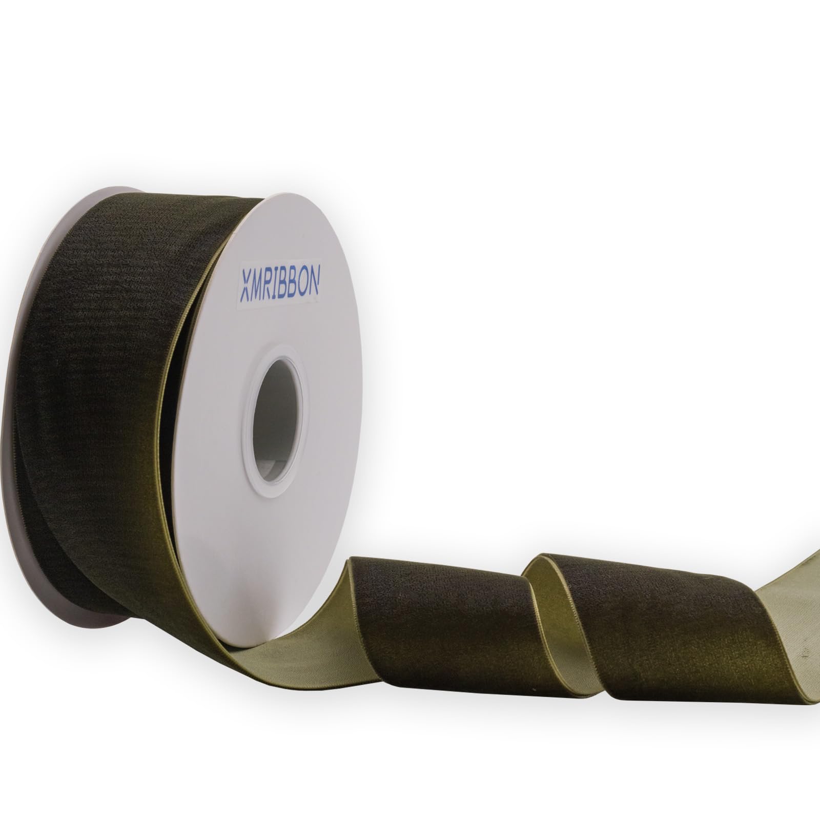QUARKZMAN Nastro di Velluto per Confezioni Regalo 10 Yard x 1 Verde Oliva Rotolo di Nastro in Velluto a Faccia Singola per Bouquet Fai da Te, Decorazioni per Feste di Matrimonio