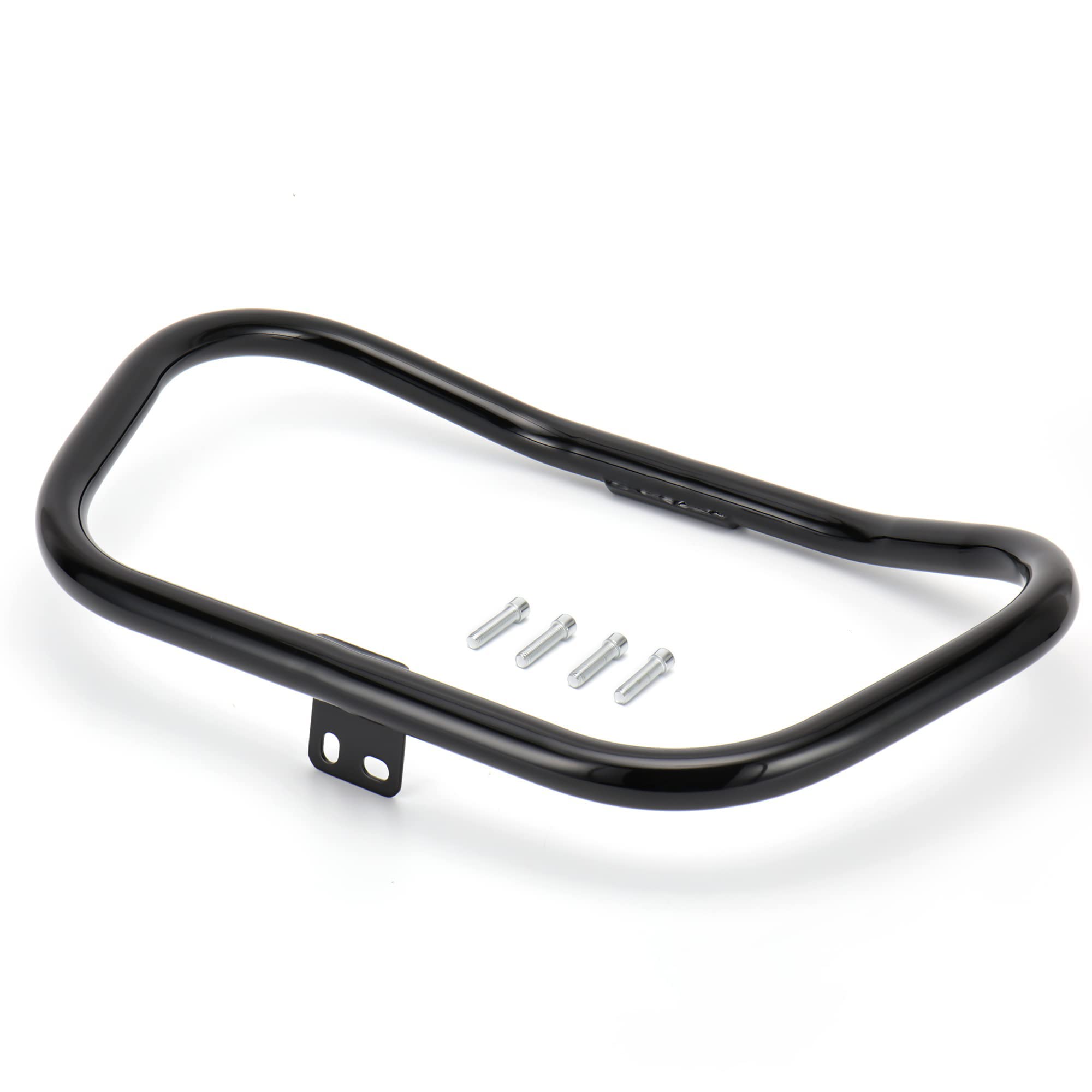Photo 1 of MoKitDora Sportster Engine Guard Highway Crash Bar 1.25" Fat Compatible with 2004-Later Harley Sportster XL and XR Models, Gloss Black Black Plain Engine Guard