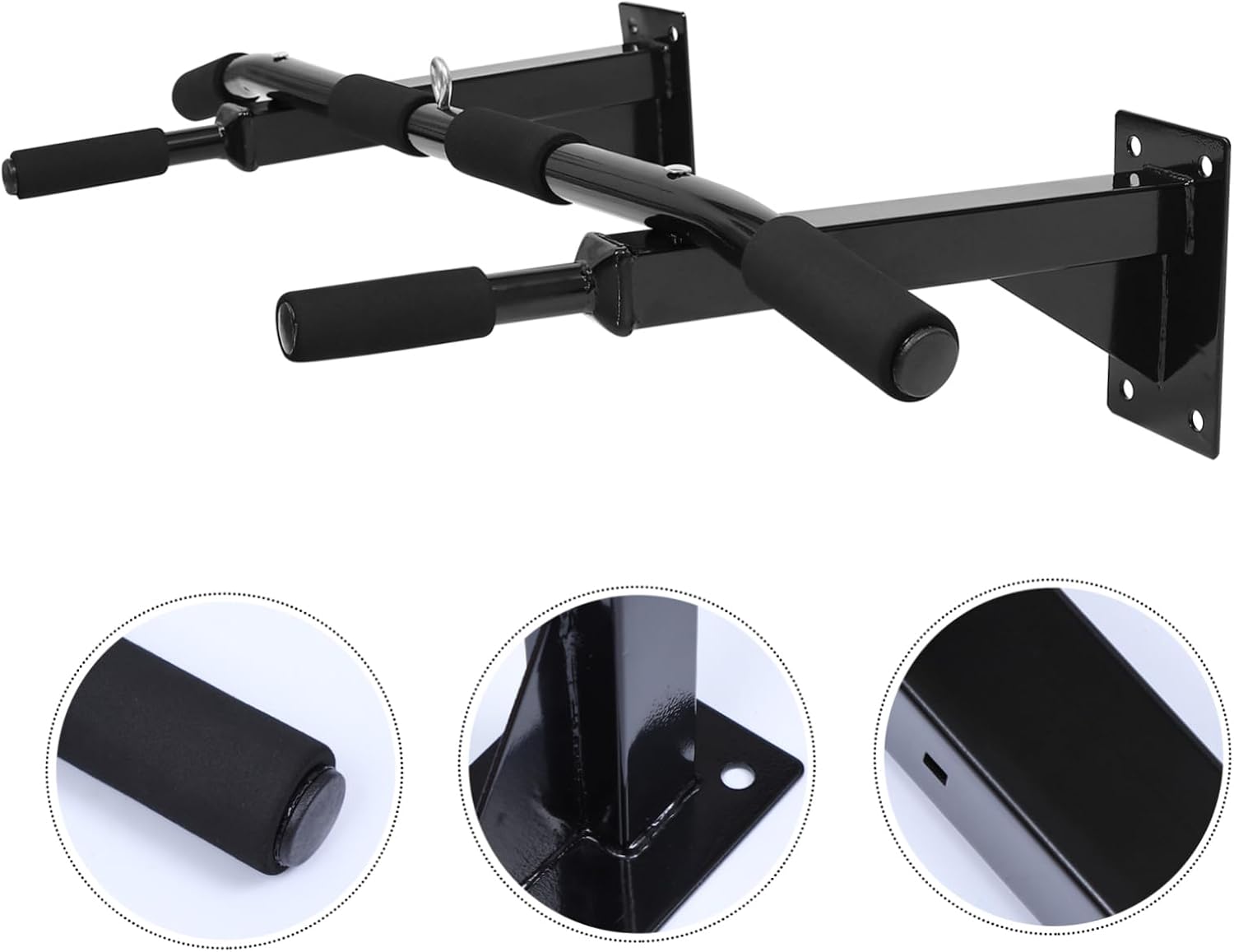 Kisangel Adjustable Wall-mounted Pull-up Bar for Home Heavy Duty Chin- for Strength Training Suitable for Garage and Office Workouts