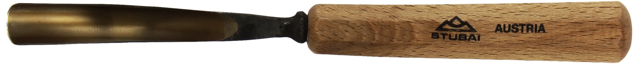 Stubai 521814 dłuto do rzeźbienia w drewnie typu 18 z drewnianym uchwytem, złoty/beżowy, 14 mm