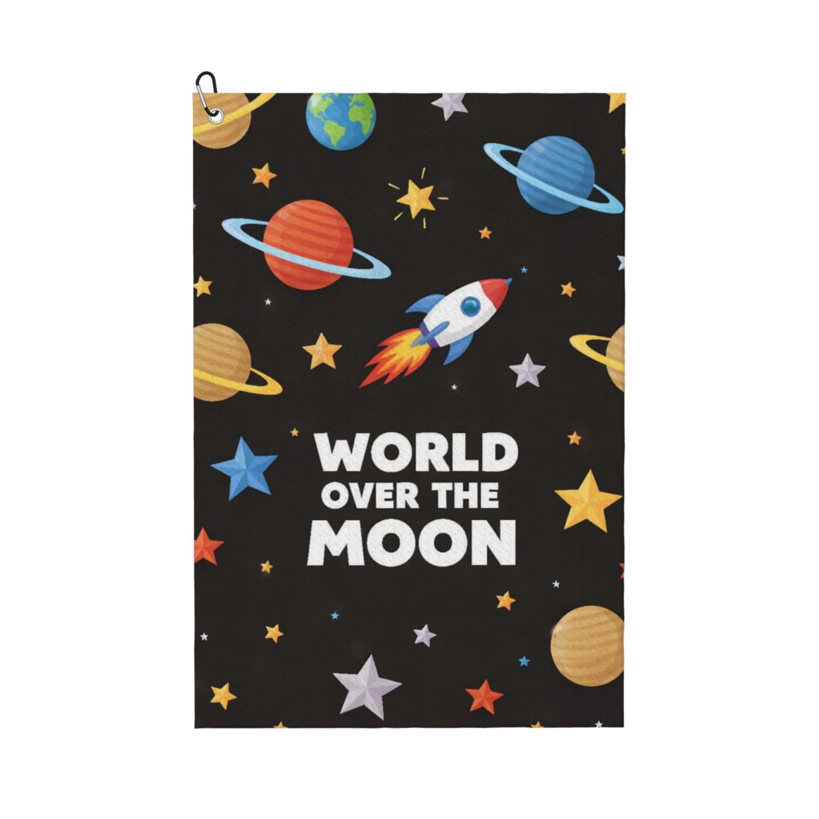 BSDFGSDD World Over The Moon Space Rocket Art Golf Towel 24 x 16 inches
