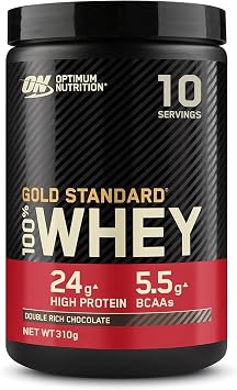 Optimum Nutrition Gold Standard 100 Percent Whey Muscle Building and Recovery Protein Powder with Naturally Occurring Glutamine and BCAA Amino Acids Chocolate Flavour and Vanilla Ice Cream Flavor