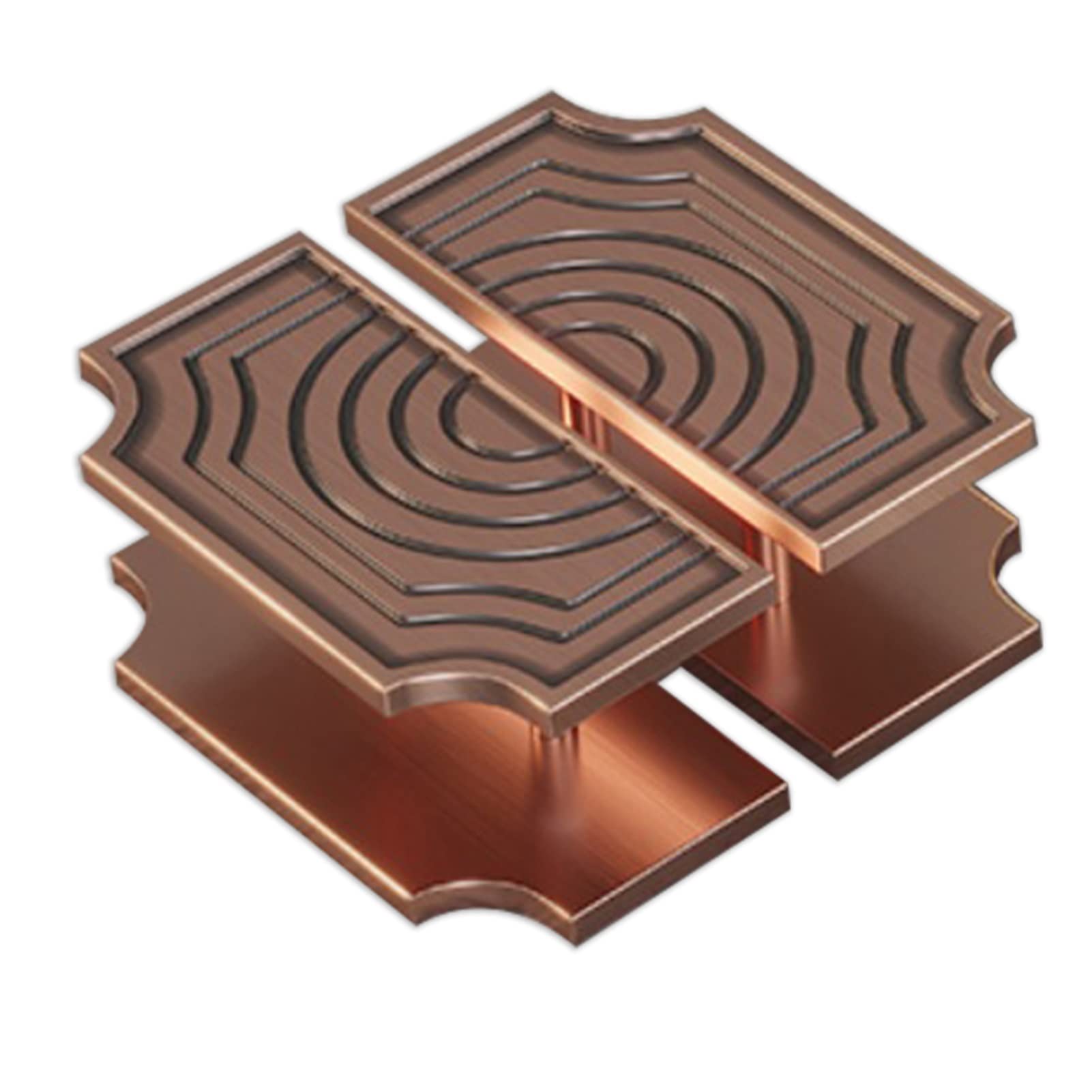 Juego de manillas de Aluminio moldeadas para Empujar/Tirar, Color Oro Antiguo, Cobre Rojo, Bronce y Negro. Manilla para Puertas de Madera y Vidrio. Máxima relación Calida