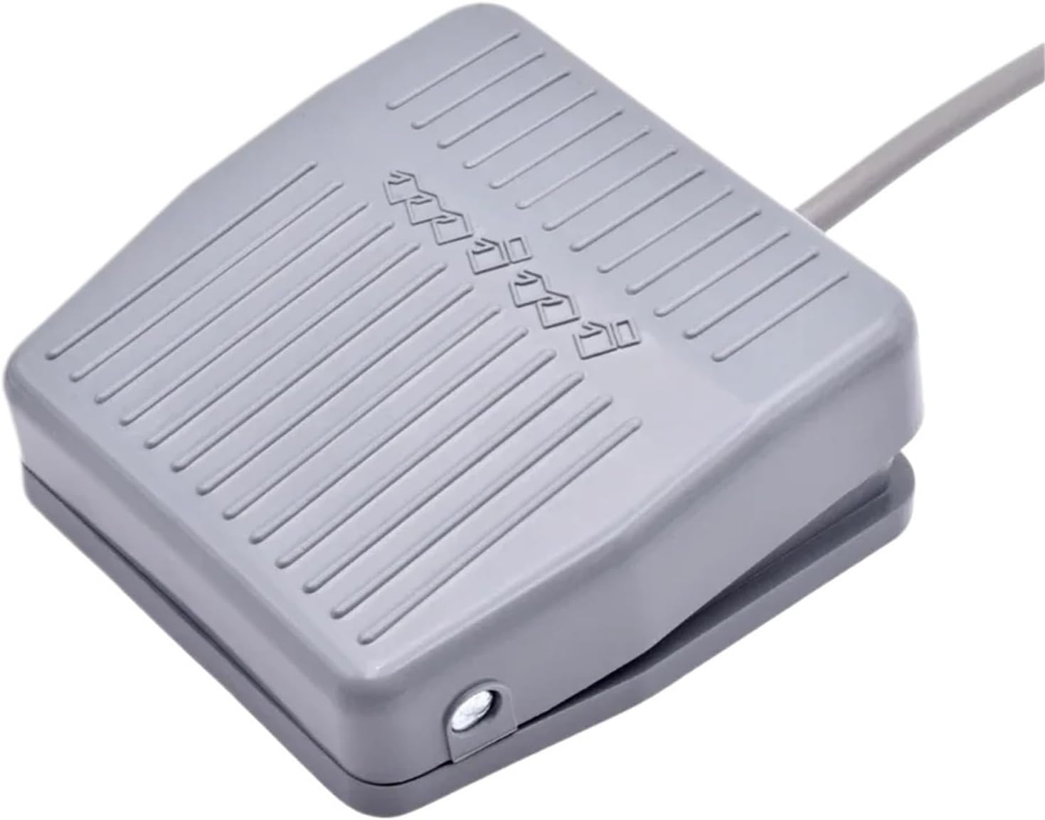 GUMMMY Electric Power Treadle Switch Waterproof Foot Control Switch Pedal 220V AC 10A Grey On Off Momentary Footswitch(0.15m)