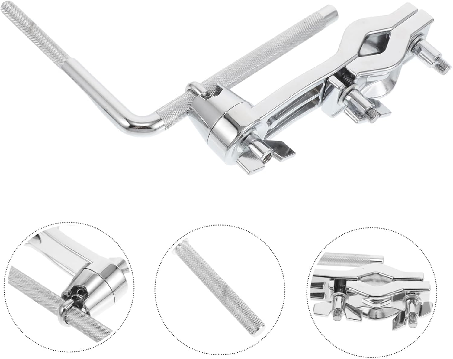 VICASKY Multi-Functional Drum Rack with Cowbell Mount and Arm Holder for Snare and Jazz Drums Adjustable Clamp Stand for Electric and Acoustic Drummers