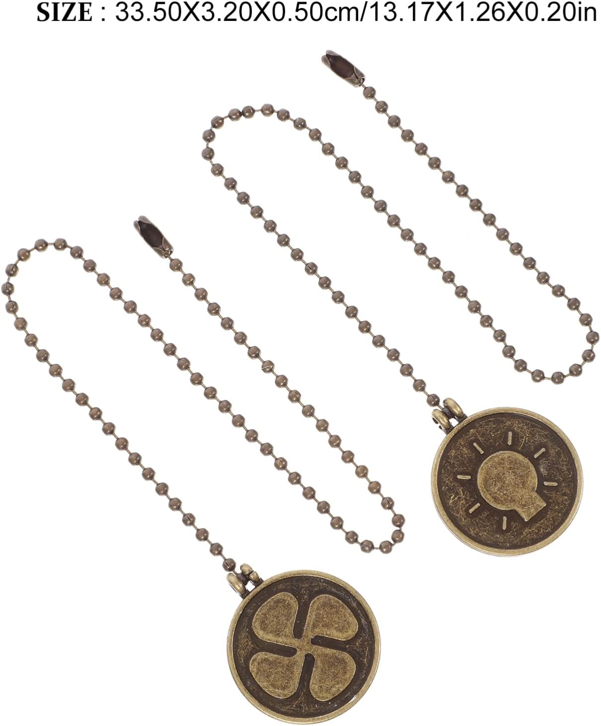 2pcs Fan Extension Chain Pull Chain for Ceiling Fan Decorative Light Set