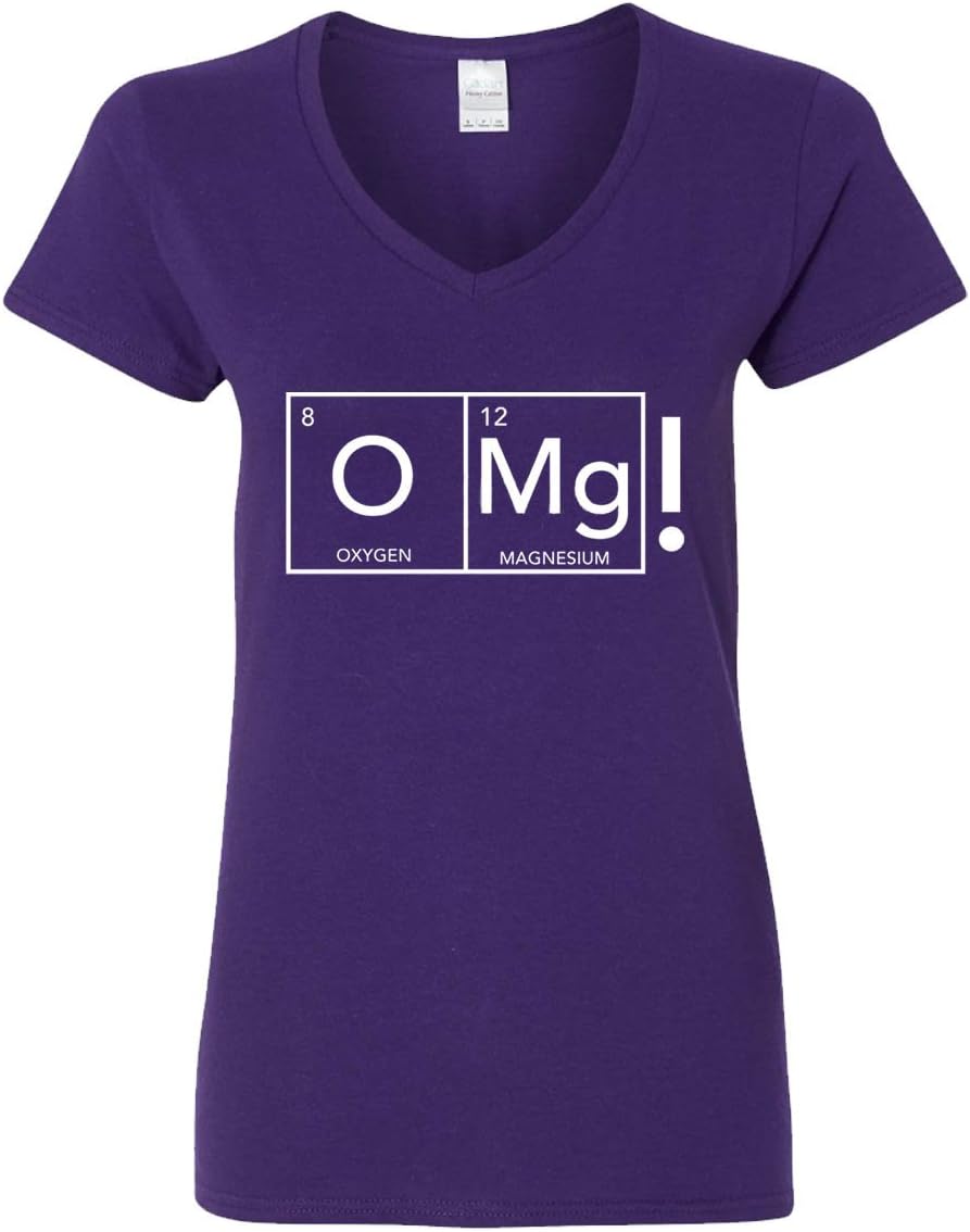 OMG ! Periodic Table Oh My Gosh ! V-Neck T-Shirts for Women