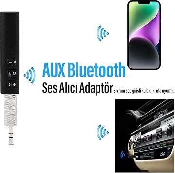 Araç Aux/Oto Teyp Aux Kablosuz Bağlantı Bluetooth Yapma Kiti