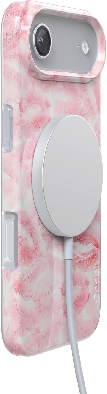Casely iPhone 17 Air Case | Sealed with a Kiss | Pink Lipstick | Compatible with MagSafe | Classic Ultra Slim Design