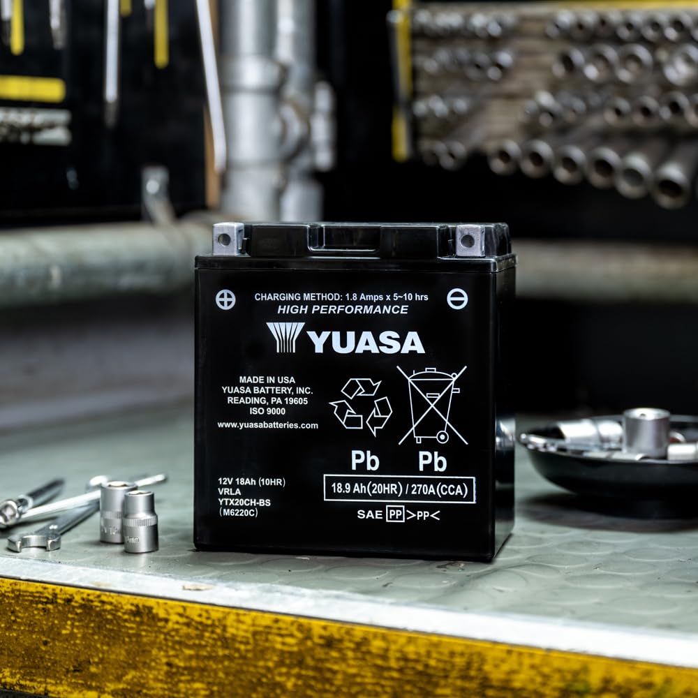 Yuasa YTX20CH 12V 270 CCA Hochleistungsbatterie wartungsfrei VRLA AGM Motorradbatterie