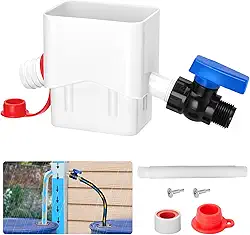 WADEO Sistema de coleta de água da chuva com torneira, 7,6 cm x 10 cm