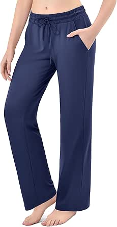 Stanpetix Women’s Loose Straight Leg Track Pants with Pockets