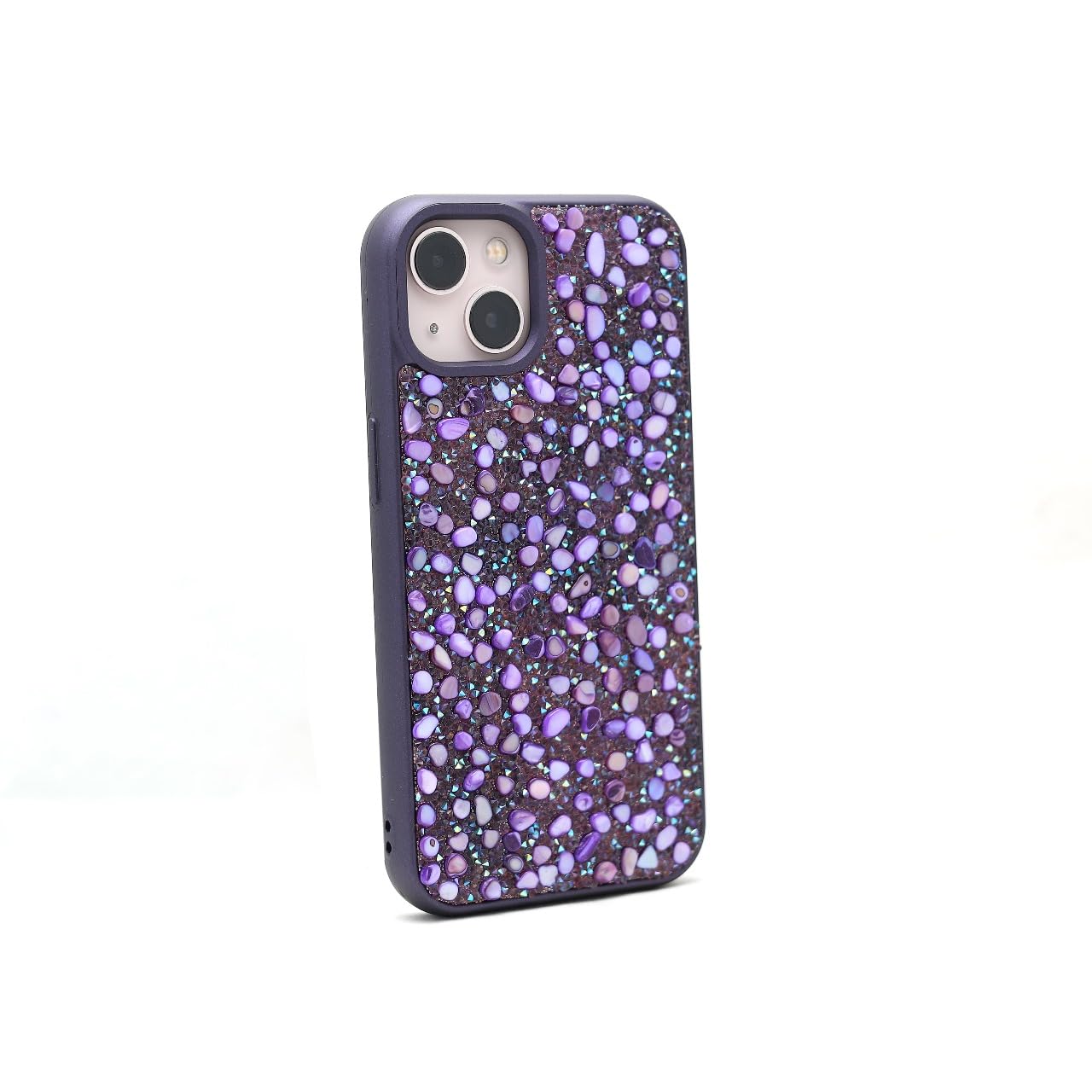 SWAROVSKI iPhone X / XS ケース パープル CELL 4's Purple Swarovski Crystal Stone Premium Luxury Case Cover