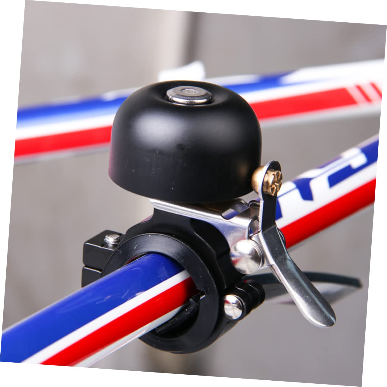 GRIRIW 1Pc Vintage Copper Bike Bell Horn with Loud Crisp Sound for Mountain Road Biking Easy Installation Durable Design Fits Handlebars Black