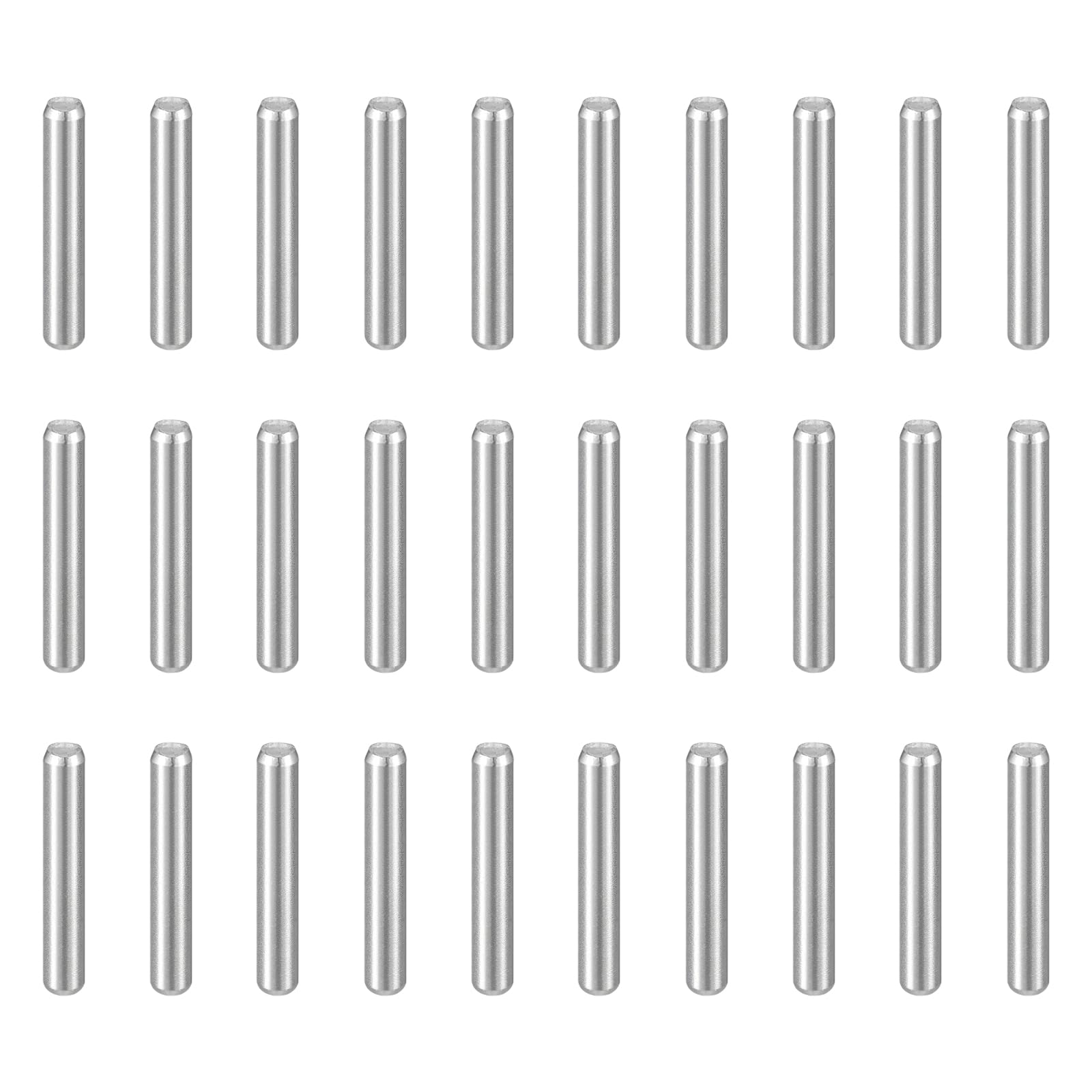 QUARKZMAN 55 Pezzi Spinotti Cilindrici, M1.5 X 10mm 304 Acciaio Inossidabile Supporto Mensola Perno Asta Elementi Di Fissaggio Per Dispositivi Metallici Mobili In Legno, Colore Argento