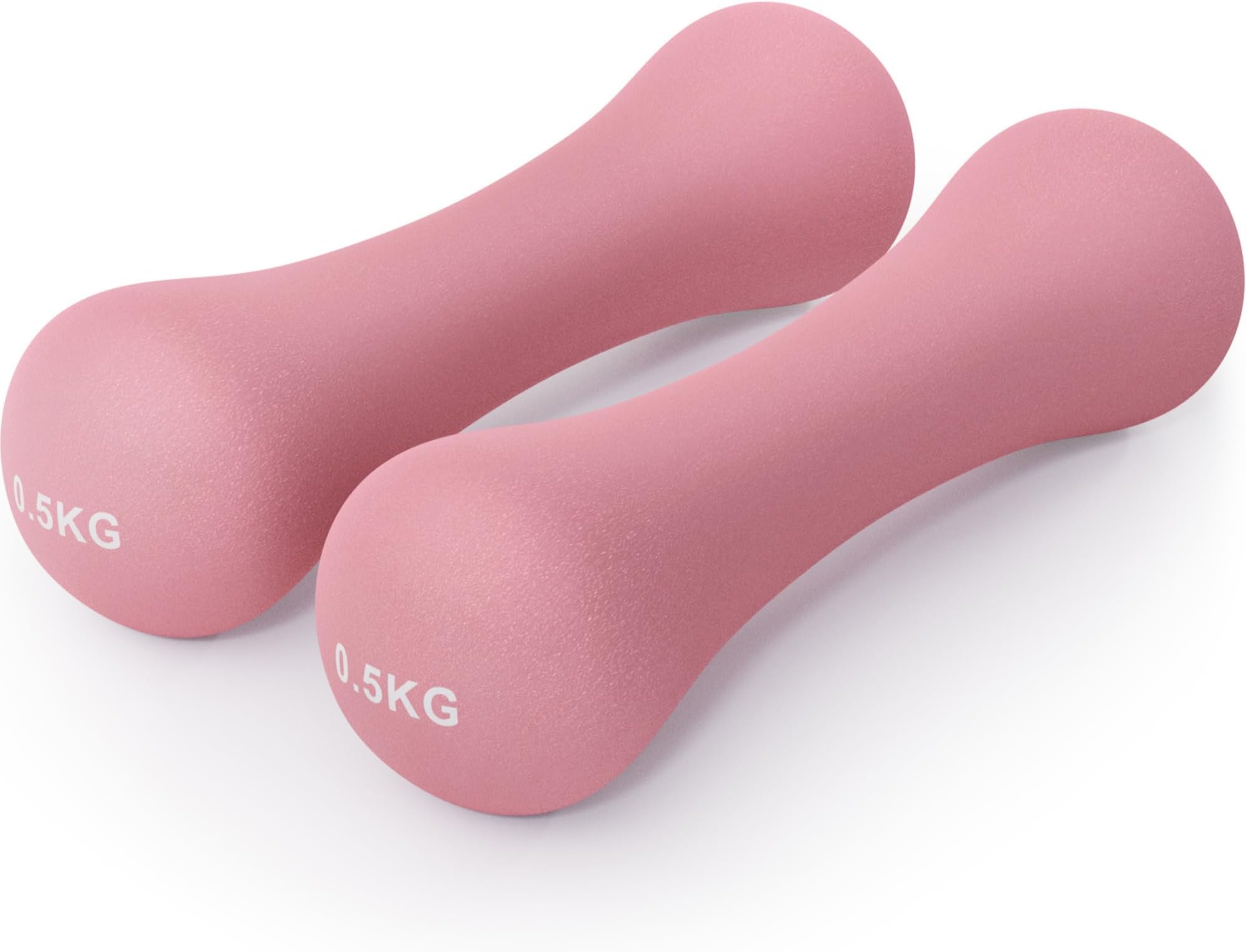 Core Balance Neoprene Bone Dumbbells Set Of 2 Cast Iron Hand Weights Fitness (2 x 0.5kg, 0.75kg, 1kg, 1.5kg, 2kg, or 3kg)