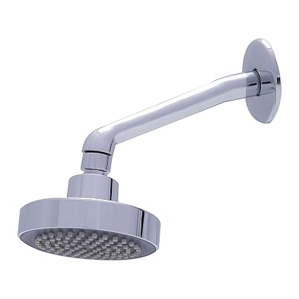SAMANEA SSA-01 Overhead Shower with Shower arm and flange (ABS, Chrome, Stainless Steel, Pack of 1)