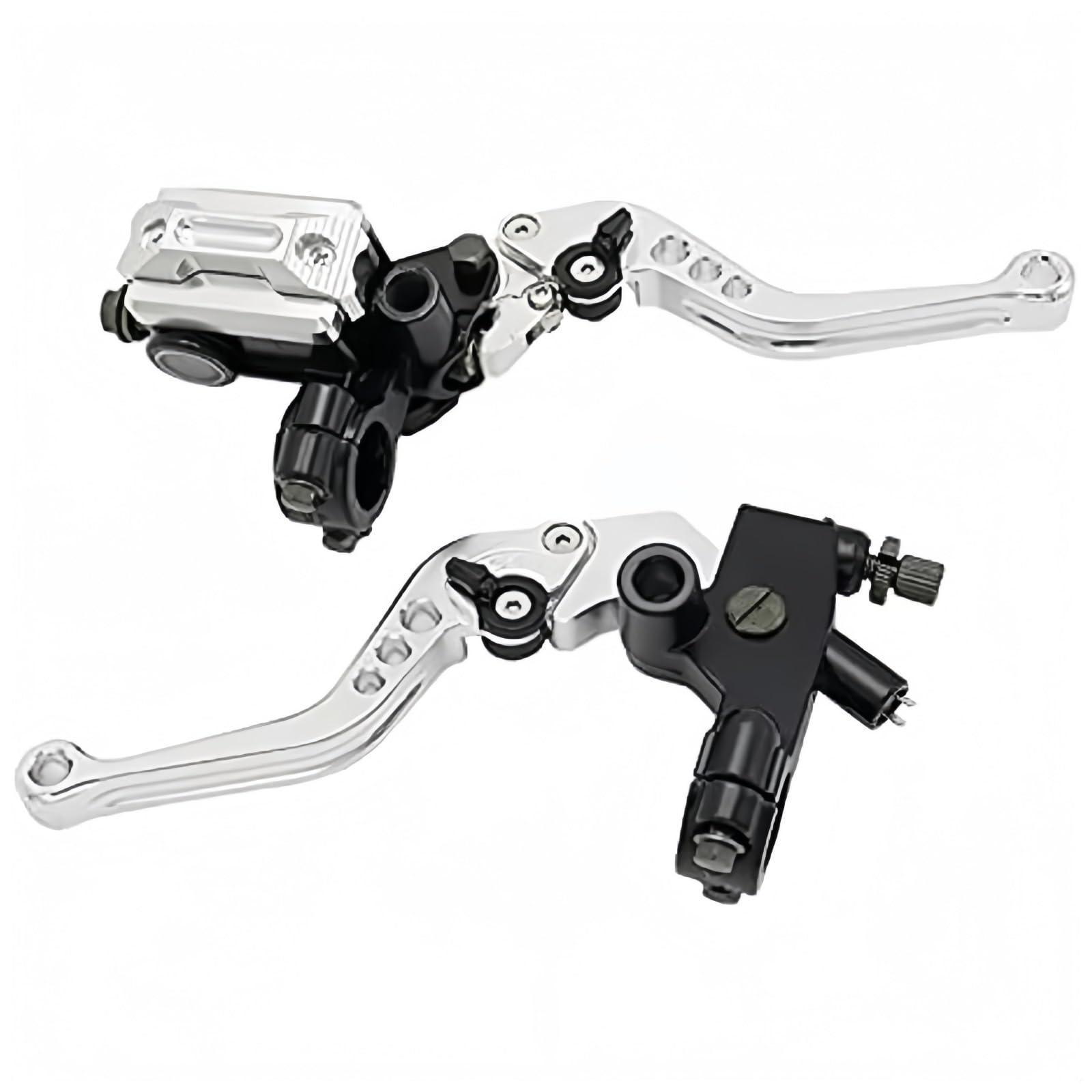 Cilindro para maestro freno de motocicleta universal 22 mm, palanca embrague hidráulica para Honda para Yamaha(Prata)