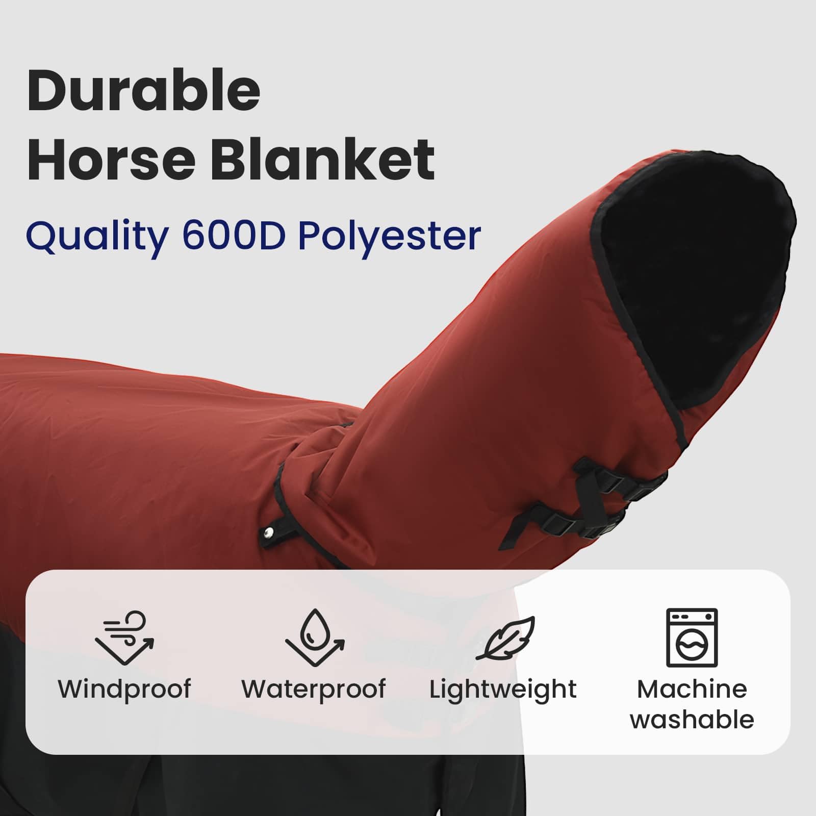 vidaXL Manta para Caballo Verde Oscuro y Negro 135 cm Poliéster, Manta Ecuestre Moderna, Cubierta de Invierno, Impermeable, Lavable, Caliente para tu Caballo