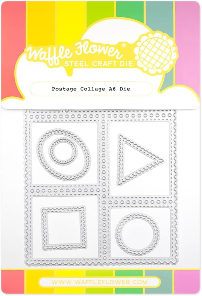 Waffle Flower Postage Collage A6 Die