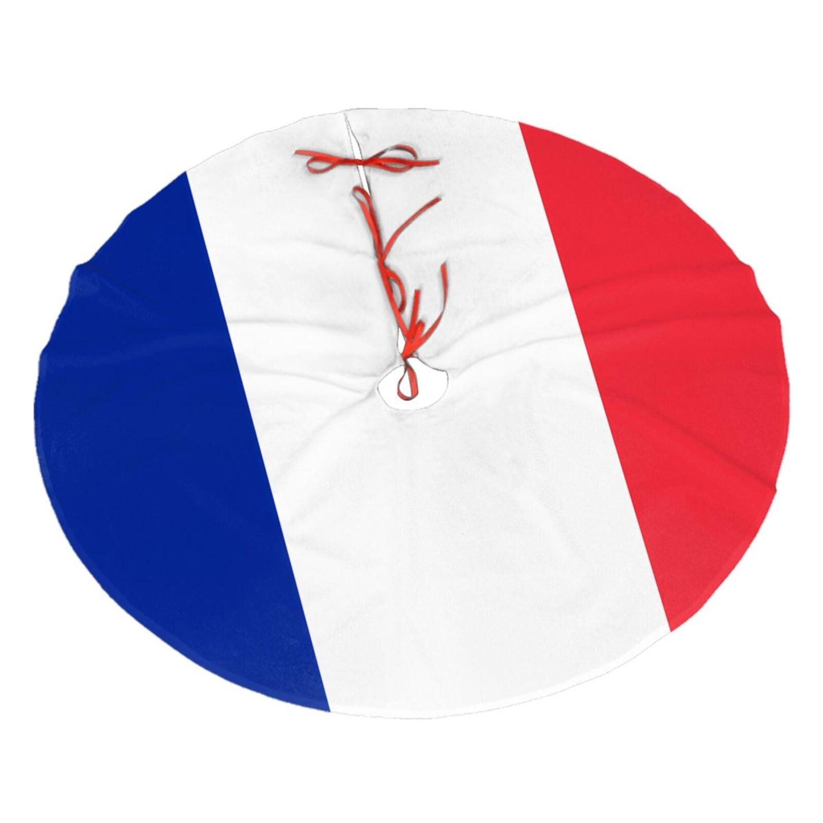 French flag48 Christmas Tree Skirt Christmas Plush Tree Skirt Indoor and Outdoor Decoration
